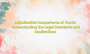 Adjudicative Competence of Youth: Understanding the Legal Standards and Implications